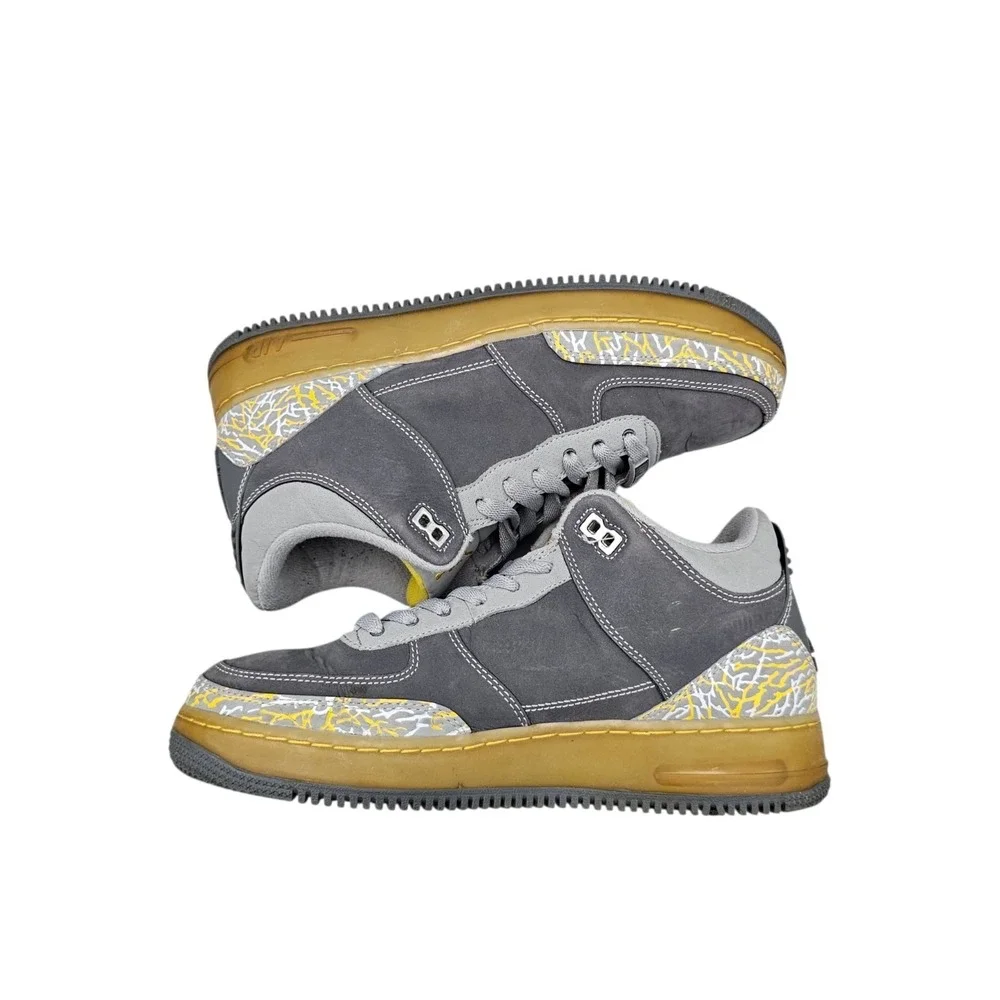 Nike Men's Size 7.5 Air Jordan Fusion 3 Air Force Flint Grey Sneakers 323626-071